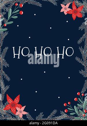 Bright Christmas card with congratulations. Preparing to celebrate Christmas. Vector illustration Stock Vector