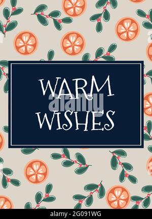 Bright Christmas card with congratulations. Preparing to celebrate Christmas. Vector illustration Stock Vector