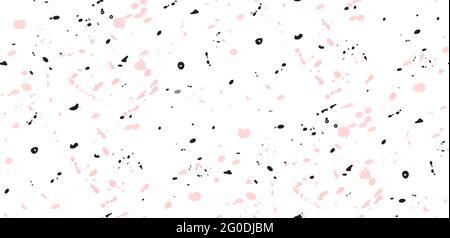 Blots seamless pattern. Pink hand drawn small blots and pink blob spatters for wedding card, mothers day, womans day Stock Vector