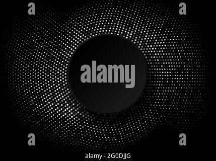 Abstract vector silver background Glitters silver in a circle Design template Stock Vector