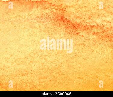 Beautiful rich background of flowing yellow-orange color texture of amber stone or volcano lava. Close-up of rough edges, paint or finishing materials Stock Photo