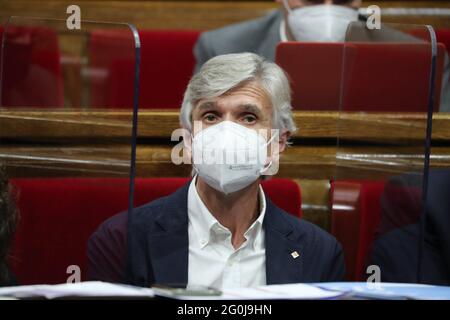 Barcelona, Spain. 02nd June, 2021. Argimon at the first control session in the Plenary of the Catalan Government at the Palau de la Generalitat, Barcelona, Wednesday June 2, 2021 JGS/Cordon Press. Credit: CORDON PRESS/Alamy Live News Stock Photo