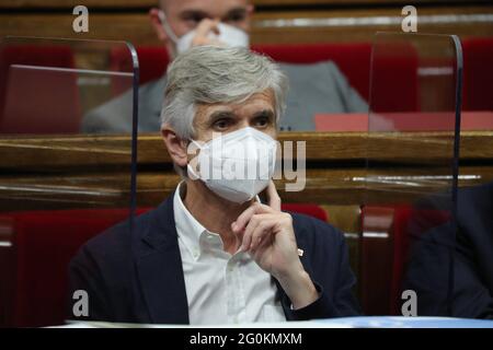 Barcelona, Spain. 02nd June, 2021. Argimon at the first control session in the Plenary of the Catalan Government at the Palau de la Generalitat, Barcelona, Wednesday June 2, 2021 JGS/Cordon Press. Credit: CORDON PRESS/Alamy Live News Stock Photo
