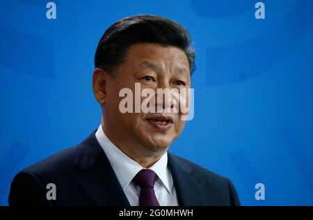 Xi Jinping - Treffen der dt. Bundeskanzlerin mit dem chinesischen Staatspraesidenten, Bundeskanzleramt, 5. Juli 2017, Berlin (nur fuer redaktionelle V