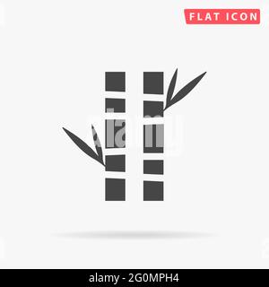 Bamboo Tree flat vector icon. Hand drawn style design illustrations. Stock Vector
