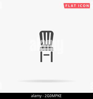 Stool, chair flat vector icon. Hand drawn style design illustrations. Stock Vector