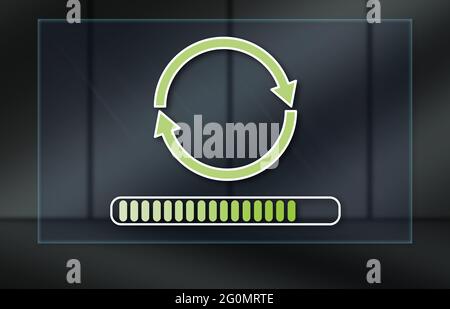 Update concept on dark background Stock Photo