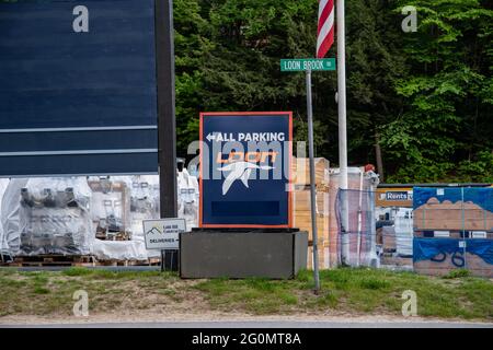 Loon Mountain Resort Street Signs Stock Photo