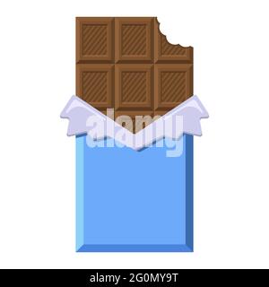 Flat style cacao candy for logo, menu, emblem, template, web, stickers, prints. Sweet snack Isolated Vector Illustration Stock Vector