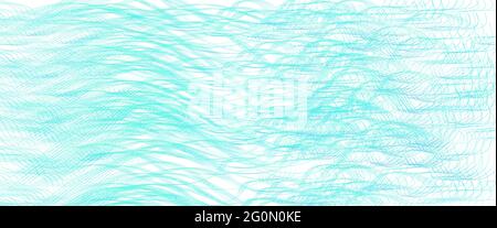 Light blue subtle squiggle lines. Wavy tangled curves. Abstract vector background, textured pattern. Template design for banner, landing page. EPS10 Stock Vector
