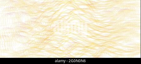 Gold, yellow, orange, red thin squiggly curves. Wavy tangled lines. Abstract vector background with textured pattern. Design for banner, landing page Stock Vector