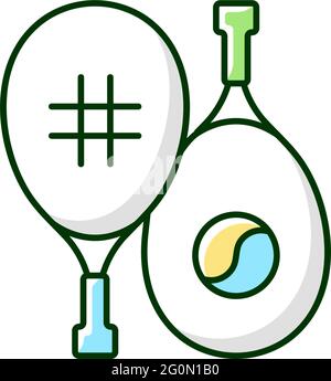 Tennis RGB color icon Stock Vector
