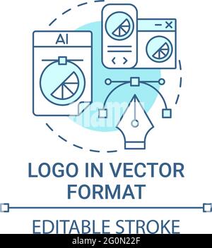Logo in vector format concept icon Stock Vector