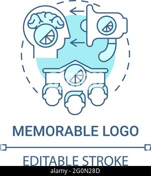 Memorable logo concept icon Stock Vector