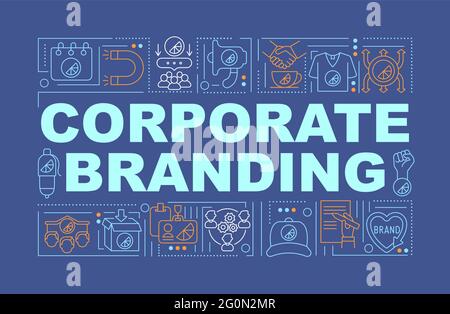 Corporate branding word concepts banner Stock Vector