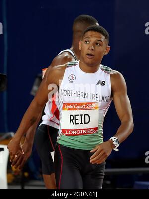 Fule photo dated 12/4/2018 of Leon Reid. The Irish sprinter has denied eight charges relating to drugs and firearms offences in England. The 26-year-old appeared at Bristol Crown Court via video-link along with 17 other defendants on Wednesday. Issue date: Wednesday June 2, 2021. Stock Photo