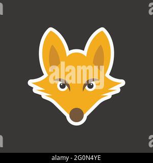 fox logo themes in bold vector image Stock Vector