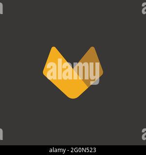 fox logo themes in bold vector image Stock Vector