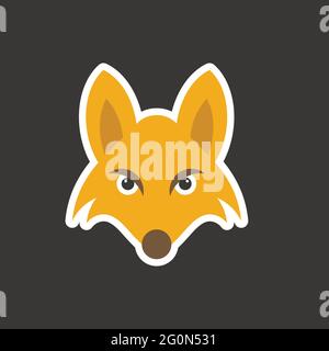fox logo themes in bold vector image Stock Vector