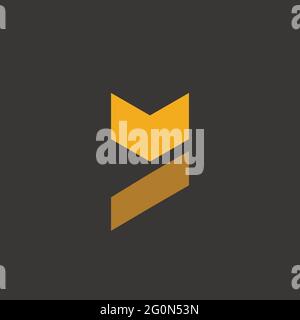 fox logo themes in bold vector image Stock Vector