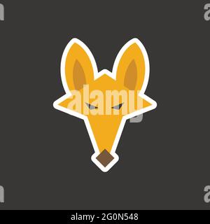 fox logo themes in bold vector image Stock Vector