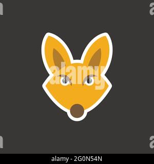 fox logo themes in bold vector image Stock Vector