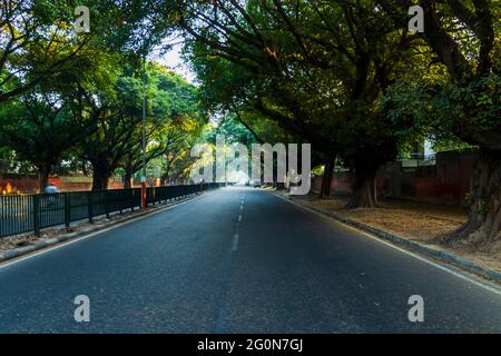 Roads of Chandigarh in the Morning Stock Photo