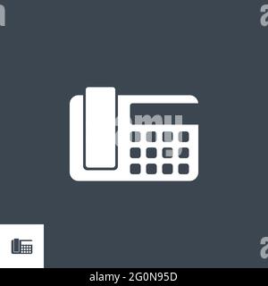 Office Phone related vector glyph icon. Stock Vector