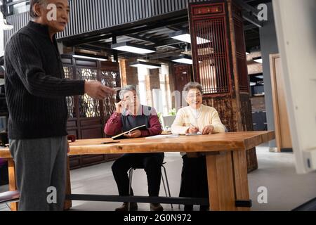 The old class learning Stock Photo