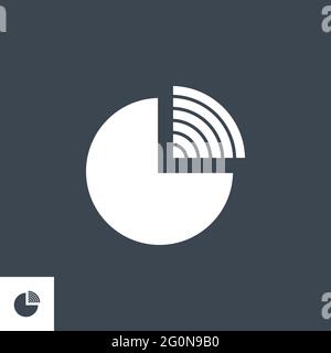 Pie Chart related vector glyph icon. Stock Vector