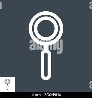 Search Thin Line Vector Icon Stock Vector