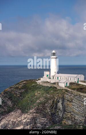 South Stack lighthouse on Anglesey in Wales, UK Stock Photo