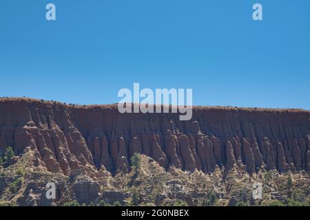 Cárcavas de Marchal (Spain), natural monument of Andalusia: badlands is a type of erosive relief that is sculpted on silt and clay sediments Stock Photo