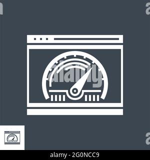 Page Speed Vector Glyph Icon Stock Vector