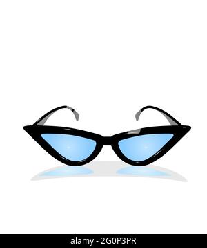 vintage sunglasses isolated on white background Stock Vector