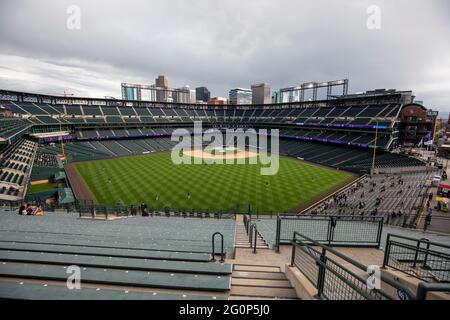 Coors Field, home of the Colorado Rockies baseball team, Denver, Colorado,  USA Stock Photo - Alamy