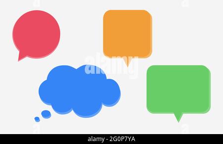 Speech bubbles, communication concept, vector illustration. Stock Vector