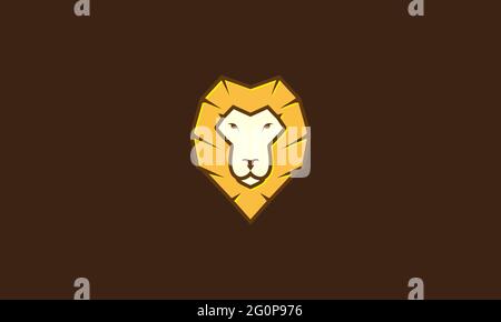 colorful modern head lion logo symbol vector icon illustration graphic design Stock Vector