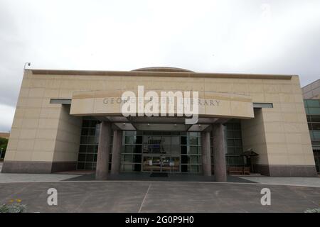 The George Bush Presidential Library and Museum, Sunday, May 30, 2021, in College Station, Tex. Stock Photo