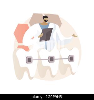 Orthodontic services abstract concept vector illustration. Stock Vector