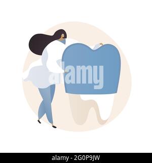 Teeth wear silicone trainer abstract concept vector illustration. Stock Vector