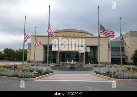 The George Bush Presidential Library and Museum, Sunday, May 30, 2021, in College Station, Tex. Stock Photo