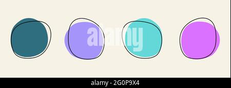 Color abstract circles. Loops logo elements of template. Vector illustration. Stock Vector