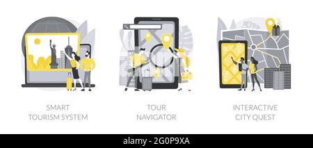 Travel experience abstract concept vector illustrations. Stock Vector