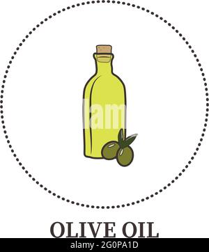 Abstract olive oil on white background - Vector illustration Stock Vector