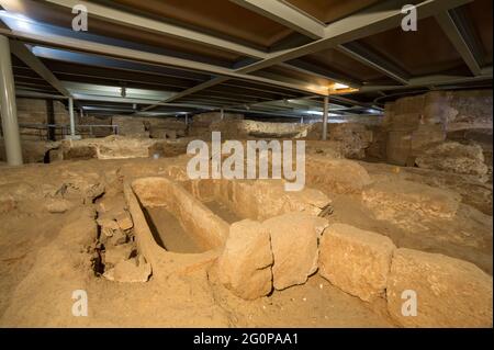 Crypt of Santa Eulalia Basilica in Merida. A showcase of the town