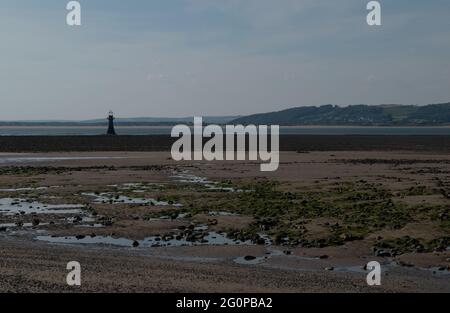 The lighthouse at Whiteford Point, The Gower, Wales, UK Stock Photo