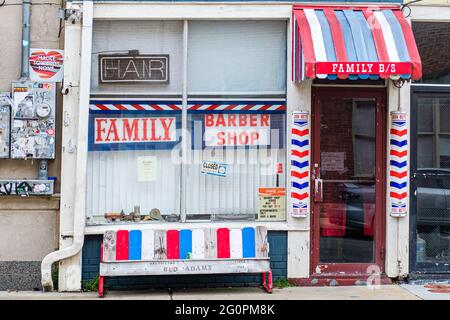 NEW ORLEANS, LA  - JULY 22, 2020: Family Barber Shop in Uptown neighborhood Stock Photo