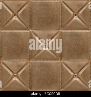 brown color cross square pattern design for wall tiles and wallpaper Stock Photo