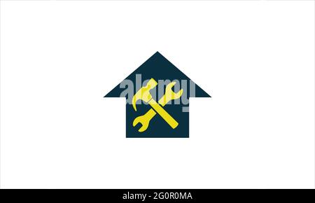 Home Repair or Construction house Building Logo Icon Design Vector template Stock Vector